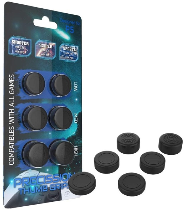 Silikonehætte til PS5-controller, 6 stk. i gruppen HJEMMEELEKTRONIK / Spilkonsoller og tilbehør / Sony PlayStation 5 / Tilbehør hos TP E-commerce Nordic AB (38-82104)