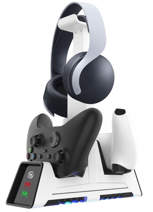Opladningsstativ til håndkontroller med headset-holder i gruppen HJEMMEELEKTRONIK / Spilkonsoller og tilbehør / Xbox One / Tilbehør hos TP E-commerce Nordic AB (38-82112)