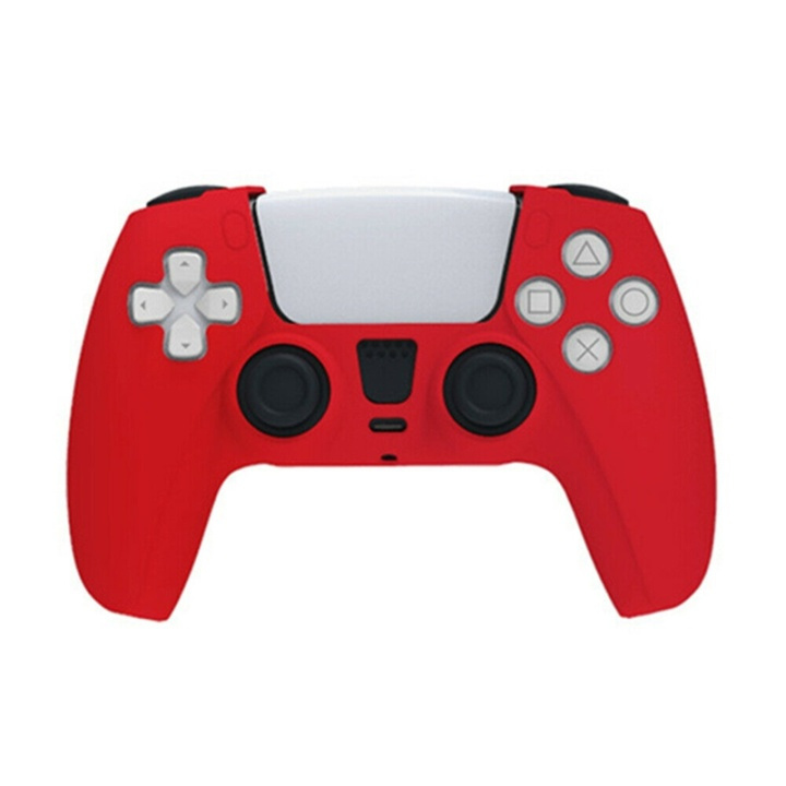Silikonegreb til håndkontrol til Playstation 5 (PS5), Rød i gruppen HJEMMEELEKTRONIK / Spilkonsoller og tilbehør / Sony PlayStation 5 / Tilbehør hos TP E-commerce Nordic AB (38-82122)