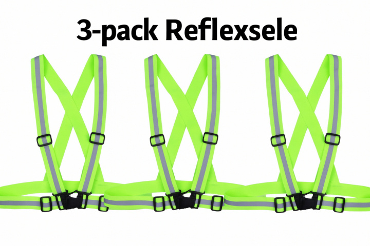 3-pack Reflekssele/Refleksvest, Gul i gruppen SPORT, FRITID & HOBBY / Friluftsliv / Reflekser hos TP E-commerce Nordic AB (38-82128PKT)