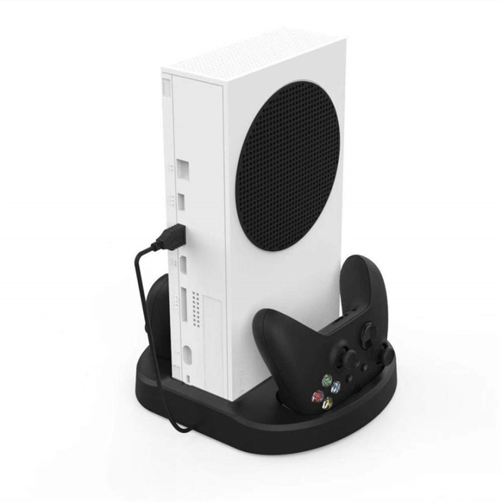 Vertikalt kylstativ till Xbox Series S, laddningsstationer, USB-hub i gruppen HJEMMEELEKTRONIK / Spilkonsoller og tilbehør / Xbox Series X hos TP E-commerce Nordic AB (38-82158)