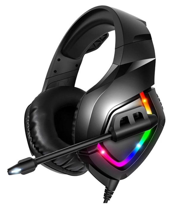 Gamingheadset med RGB-belysning, Sort i gruppen COMPUTERTILBEHØR / GAMING / Headset hos TP E-commerce Nordic AB (38-82195)