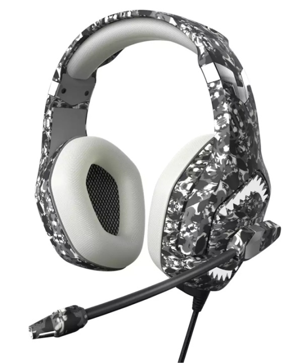 Gaming-headset til pc, grå camouflage i gruppen HJEMMEELEKTRONIK / Spilkonsoller og tilbehør / Xbox One / Tilbehør hos TP E-commerce Nordic AB (38-82196)