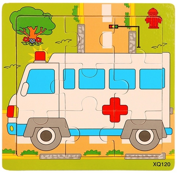 9-delt puslespil, Ambulance i gruppen LEGETØJ, BØRN & BABY / Legetøj / børns puslespil hos TP E-commerce Nordic AB (38-82587)