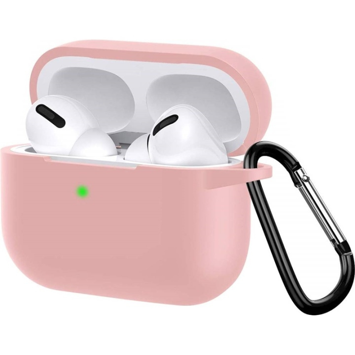 Silikone beskyttelsescover med krog til Airpods Pro, Pink i gruppen HJEMMEELEKTRONIK / Lyd & billede / Hovedtelefoner & Tilbehør / Tilbehør hos TP E-commerce Nordic AB (38-82793)