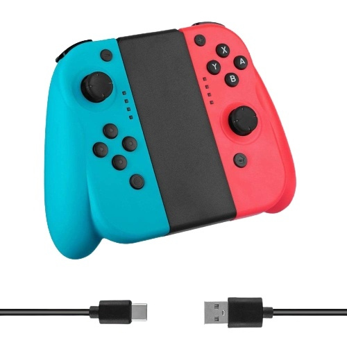 Gamepad til Nintendo Switch, Rød/Blå i gruppen HJEMMEELEKTRONIK / Spilkonsoller og tilbehør / Nintendo Switch / Tilbehør hos TP E-commerce Nordic AB (38-82953)