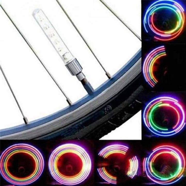 LED belysning x 2 til cykelhjul i 5 farver i gruppen SPORT, FRITID & HOBBY / Sportsudstyr / Cykel tilbehør / Cykellygter hos TP E-commerce Nordic AB (38-82966)