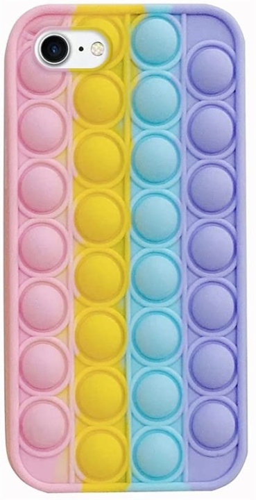 Mobilcover med Pop it-legetøj til iPhone 7/8, Rainbow