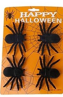 Lysende edderkop, 11,5x7 cm, 4 stk i gruppen HJEM, HUS & HAVE / Interiør / Halloween hos TP E-commerce Nordic AB (38-83059)