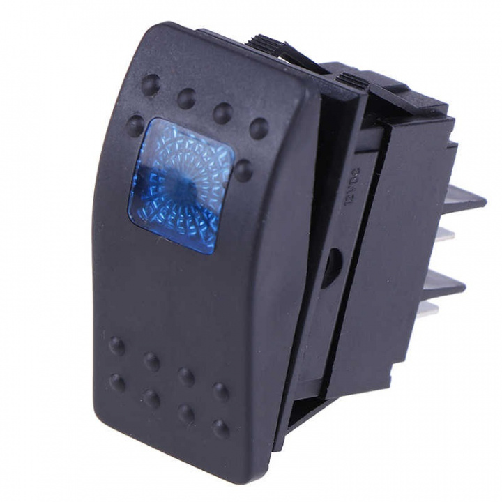 Vandafvisende kontakt med LED-lys 5-polet, blå i gruppen BIL / Tilbehør / Accessories / 12 volt tilbehør hos TP E-commerce Nordic AB (38-83088)