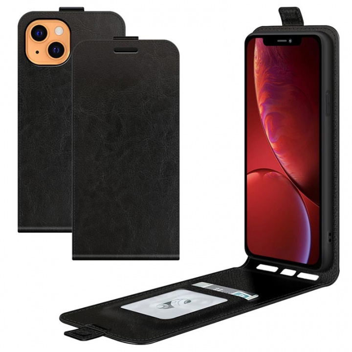 Flip-etui i PU-læder til iPhone 13 Mini, Sort i gruppen SMARTPHONES & TABLETS / Mobil Beskyttelse / Apple / iPhone 13 Mini / Cover hos TP E-commerce Nordic AB (38-83147)