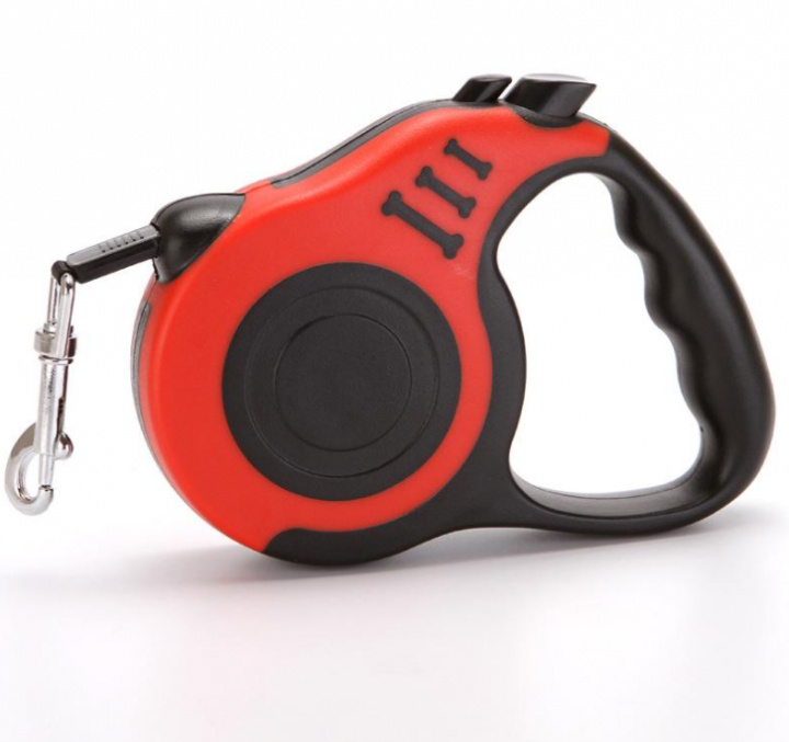 Automatic retractable leash, red, 5m i gruppen HJEM, HUS & HAVE / Tilbehør til dyr / Hund hos TP E-commerce Nordic AB (38-83178)