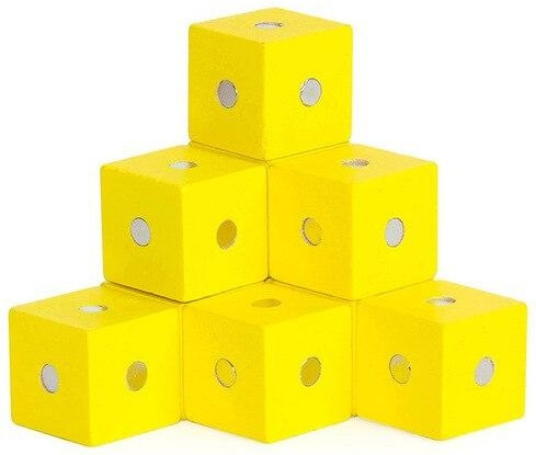 Magnetiske byggeklodser, gul i gruppen LEGETØJ, BØRN & BABY / Legetøj / Bygge legesager / Klodser hos TP E-commerce Nordic AB (38-83250)