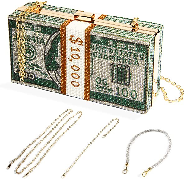 Sjov håndtaske pengeseddelbundt dollar med magnetlås, Grøn i gruppen SPORT, FRITID & HOBBY / Accessories / Øvrige accessories hos TP E-commerce Nordic AB (38-83326)