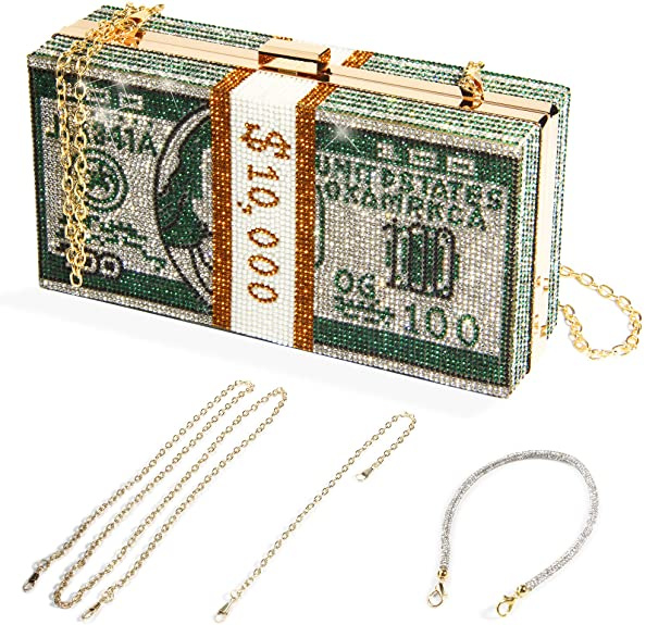 Sjov håndtaske med dollarseddelbundt og magnetisk lås, Grøn i gruppen SPORT, FRITID & HOBBY / Accessories / Øvrige accessories hos TP E-commerce Nordic AB (38-83326)