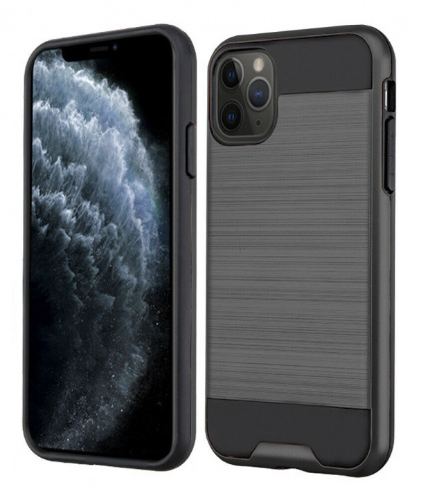 Cover til iPhone 13 Pro børstet metal, Grå i gruppen SMARTPHONES & TABLETS / Mobil Beskyttelse / Apple / iPhone 13 Pro / Cover hos TP E-commerce Nordic AB (38-83433)