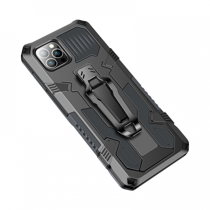 Robust etui med stativ til iPhone 13, Sort i gruppen SMARTPHONES & TABLETS / Mobil Beskyttelse / Apple / iPhone 13 / Cover hos TP E-commerce Nordic AB (38-83460)