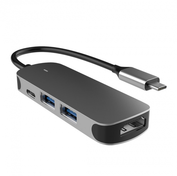 USB-C Hub 4 porte i gruppen COMPUTERTILBEHØR / Computer Tilbehør / USB-hubs hos TP E-commerce Nordic AB (38-83564)