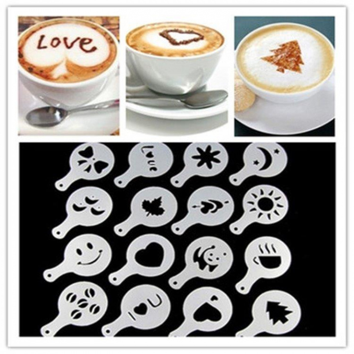 Kaffestencils i 16 dele i gruppen HJEM, HUS & HAVE / Husholdningsapparater / Kaffe og espresso / Filtre og tilbehør hos TP E-commerce Nordic AB (38-83729)
