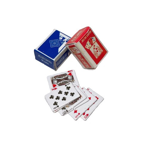 Mini kortspil i skala 1:12 i gruppen LEGETØJ, BØRN & BABY / Spil / Brætspil hos TP E-commerce Nordic AB (38-83735)