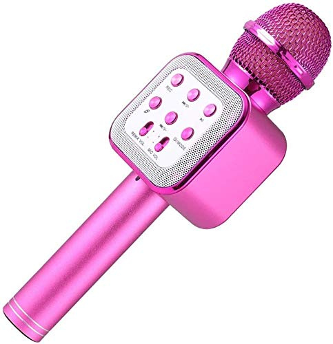 Karaoke-mikrofon med Bluetooth, Rosa i gruppen HJEMMEELEKTRONIK / Lyd & billede / Håndholdte mikrofoner hos TP E-commerce Nordic AB (38-83813)