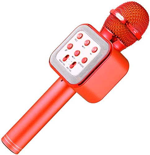 Karaoke-mikrofon med Bluetooth, Rød i gruppen HJEMMEELEKTRONIK / Lyd & billede / Håndholdte mikrofoner hos TP E-commerce Nordic AB (38-83814)