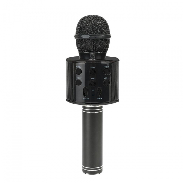Karaoke-mikrofon med Bluetooth, Sort i gruppen HJEMMEELEKTRONIK / Lyd & billede / Håndholdte mikrofoner hos TP E-commerce Nordic AB (38-83816)