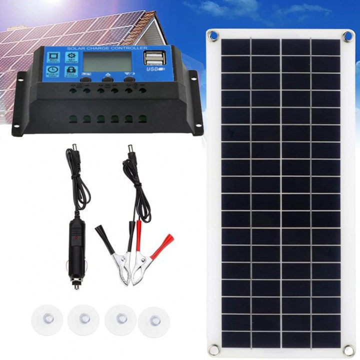 Solcelle-panel kit, 100W i gruppen SPORT, FRITID & HOBBY / Friluftsliv / Solar cell charging hos TP E-commerce Nordic AB (38-83975)