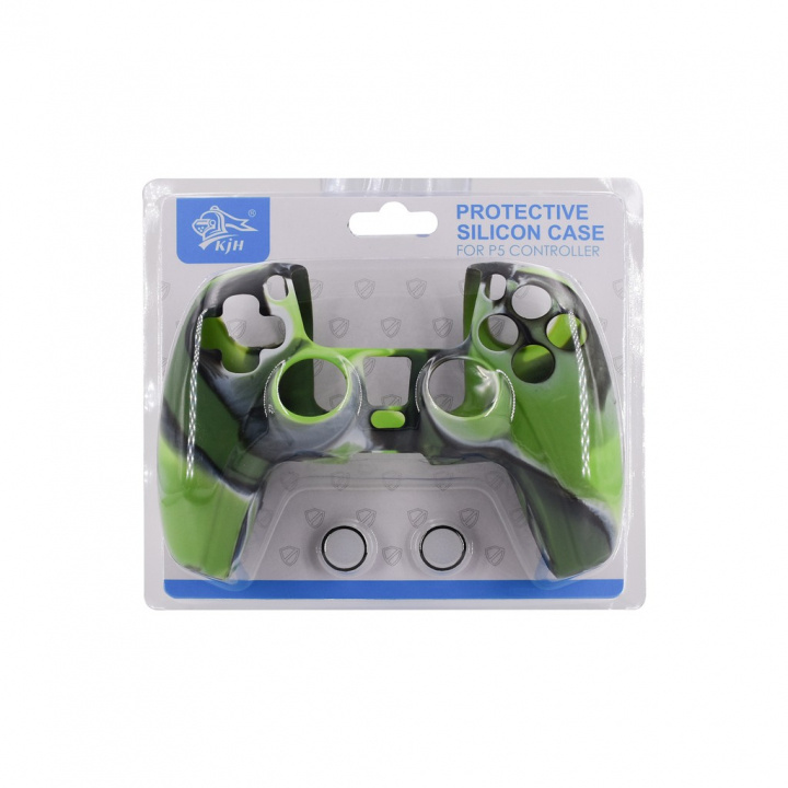Silikone cover til PS5 controller, camouflage grøn i gruppen HJEMMEELEKTRONIK / Spilkonsoller og tilbehør / Sony PlayStation 5 / Tilbehør hos TP E-commerce Nordic AB (38-83997)