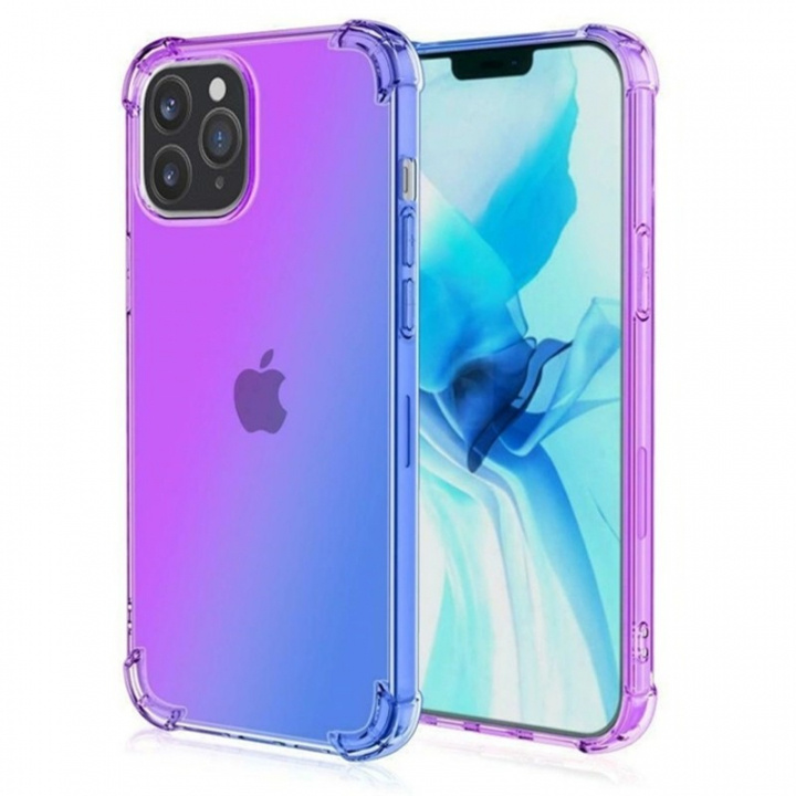 Mobiltelefon cover i TPU kompatibel med iPhone 14 Pro, Purple & Blue i gruppen SMARTPHONES & TABLETS / Mobil Beskyttelse / Apple / iPhone 14 hos TP E-commerce Nordic AB (38-84053)