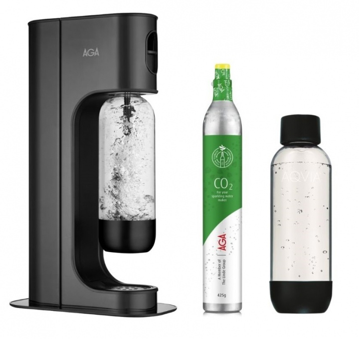 AGA Exclusive Carbonator inkl. to PET-flasker, kulsyrepatron i gruppen HJEM, HUS & HAVE / Husholdningsapparater / Vand & Juice / Kulsyremaskiner / Kulsyremaskiner hos TP E-commerce Nordic AB (38-84111)