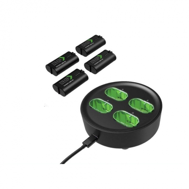 4 i 1 Batteriladestation Inkl. 4x Batterier til Xbox One & Xbox Series X/S i gruppen HJEMMEELEKTRONIK / Spilkonsoller og tilbehør / Xbox Series X / Tilbehør hos TP E-commerce Nordic AB (38-84133)