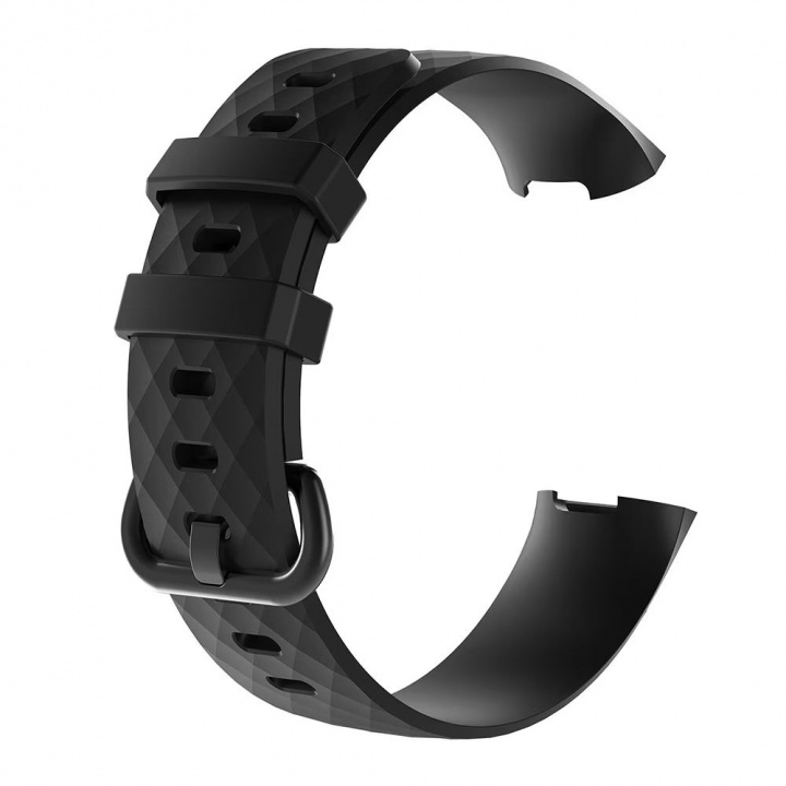 Fitbit Charge 3/4 Armbånd L, Svart i gruppen SPORT, FRITID & HOBBY / Smartwatch & Aktivitetsmåler / Tilbehør hos TP E-commerce Nordic AB (38-84208)