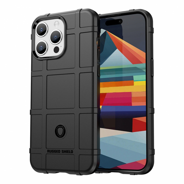 Stødsikkert etui til iPhone 15 Pro Max, sort i gruppen SMARTPHONES & TABLETS / Mobil Beskyttelse / Apple / iPhone 15 hos TP E-commerce Nordic AB (38-84257)