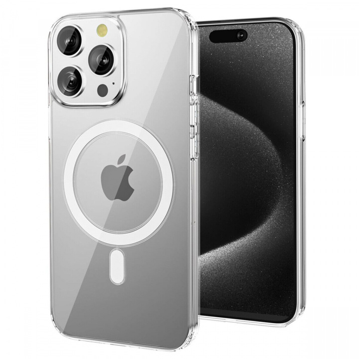 Case compatible with MagSafe for iPhone 15, Transparent i gruppen SMARTPHONES & TABLETS / Mobil Beskyttelse / Apple / iPhone 15 hos TP E-commerce Nordic AB (38-84280)