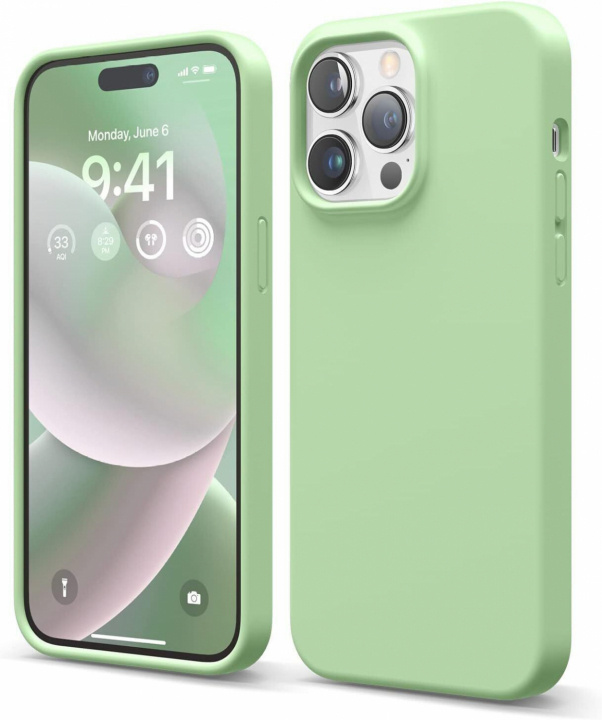 Silikonskal till iPhone 15 Pro, Ljusgrön i gruppen SMARTPHONES & TABLETS / Mobil Beskyttelse / Apple / iPhone 15 hos TP E-commerce Nordic AB (38-84326)