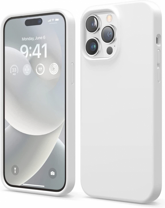 Silikoneetui til iPhone 15 Pro Max, hvid i gruppen SMARTPHONES & TABLETS / Mobil Beskyttelse / Apple / iPhone 15 hos TP E-commerce Nordic AB (38-84333)