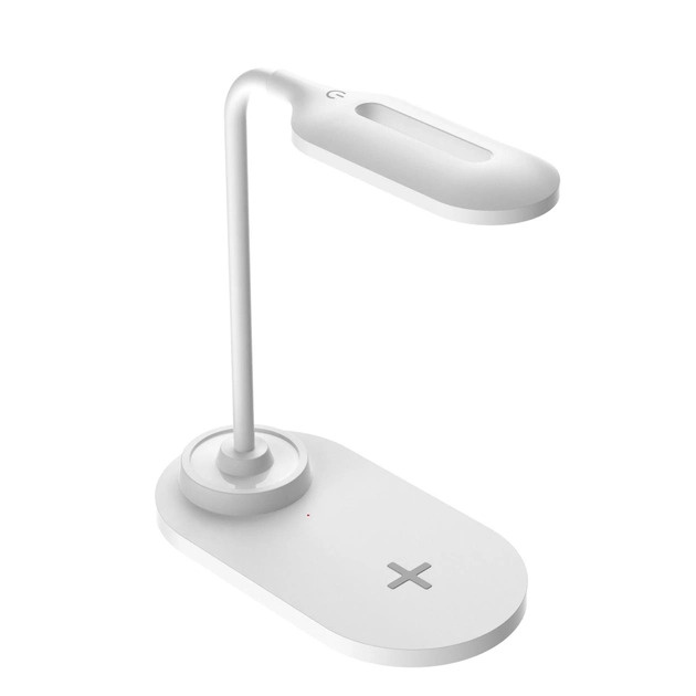 Trådløs hurtigoplader og skrivebordslampe - 2-i-1, hvid i gruppen SMARTPHONES & TABLETS / Opladere og kabler / Trådløs Qi oplader hos TP E-commerce Nordic AB (38-84339)