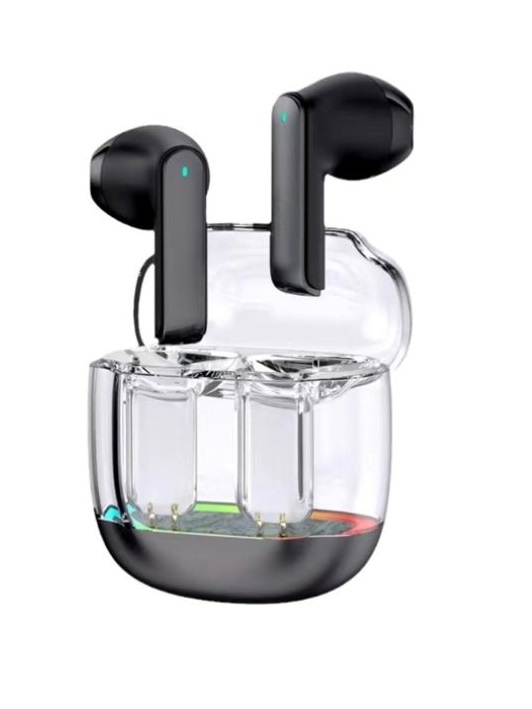 Ægte trådløst Bluetooth-headset med gennemsigtigt LED-etui i gruppen HJEMMEELEKTRONIK / Lyd & billede / Hovedtelefoner & Tilbehør / Hovedtelefoner hos TP E-commerce Nordic AB (38-84355)