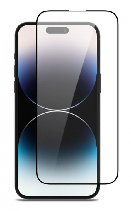 Skærmbeskytter i hærdet glas til iPhone 16, sort kant i gruppen SMARTPHONES & TABLETS / Mobil Beskyttelse / Apple / iPhone 16 hos TP E-commerce Nordic AB (38-84462)