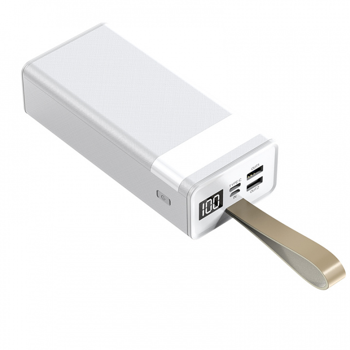Powerbank 50 000mAh m. digitalt display og lys, hvid i gruppen SMARTPHONES & TABLETS / Opladere og kabler / Powerbanks hos TP E-commerce Nordic AB (38-84475)