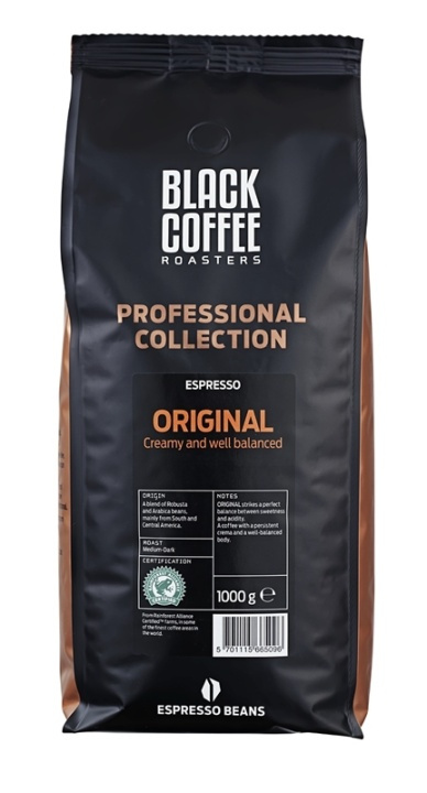 Black Coffee Roasters Mellanmörka bönor, Espressosmak, 1 kg i gruppen HJEM, HUS & HAVE / Husholdningsapparater / Kaffe og espresso / Kaffebønner hos TP E-commerce Nordic AB (38-84660)