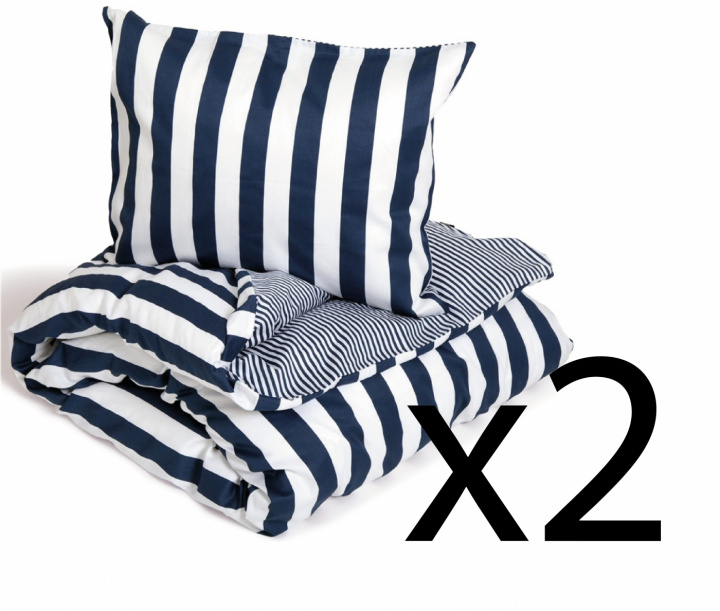 Kosta Linnewäfveri Grebbestad Satin Marin, 2-pack i gruppen HJEM, HUS & HAVE / Interiør / Sengetøj hos TP E-commerce Nordic AB (38-84727PKT-MA)