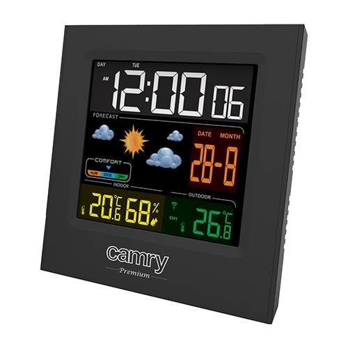 Camry Premium väderstation med färgdisplay i gruppen HJEM, HUS & HAVE / Ventilator & Klima apparater / Termometre og vejrstationer hos TP E-commerce Nordic AB (38-84743)