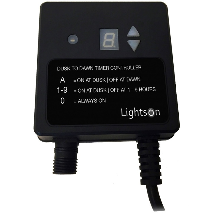 LightsOn Ljussensor/timer max 150W IP44 i gruppen HJEM, HUS & HAVE / Elektricitet & Belysning / El-installation / Tilbehør hos TP E-commerce Nordic AB (38-84918)