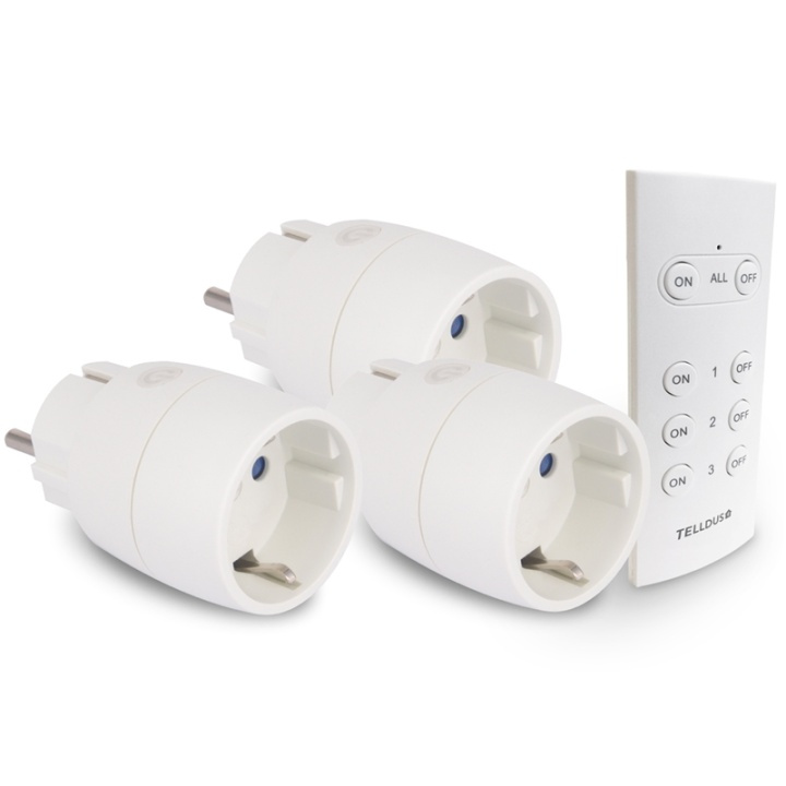 Telldus On/Off-uttag Slim 433 3-pack i gruppen HJEM, HUS & HAVE / Smart hjem / Smart plugs hos TP E-commerce Nordic AB (38-85053)