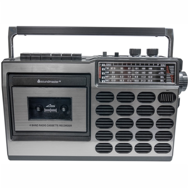 Soundmaster Retro radio med kassett i gruppen HJEMMEELEKTRONIK / Lyd & billede / Hjemmebiograf, HiFi & Bærbar / Radio og vækkeure / Radio hos TP E-commerce Nordic AB (38-85474)