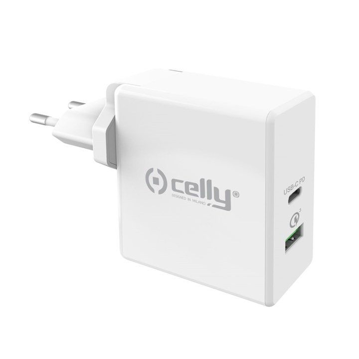 Celly Laddare USB-C PD 30W / QC3.0 i gruppen SMARTPHONES & TABLETS / Opladere og kabler / Adaptere hos TP E-commerce Nordic AB (38-85664)