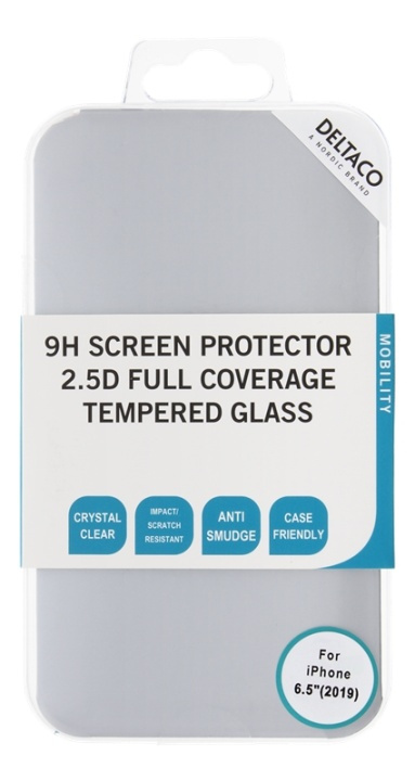 DELTACO screen protector for iPhone Xs Max/11 Pro Max, 3D curved, full i gruppen SMARTPHONES & TABLETS / Mobil Beskyttelse / Apple / iPhone 11 Pro Max / Skærmbeskyttelse hos TP E-commerce Nordic AB (38-85804)