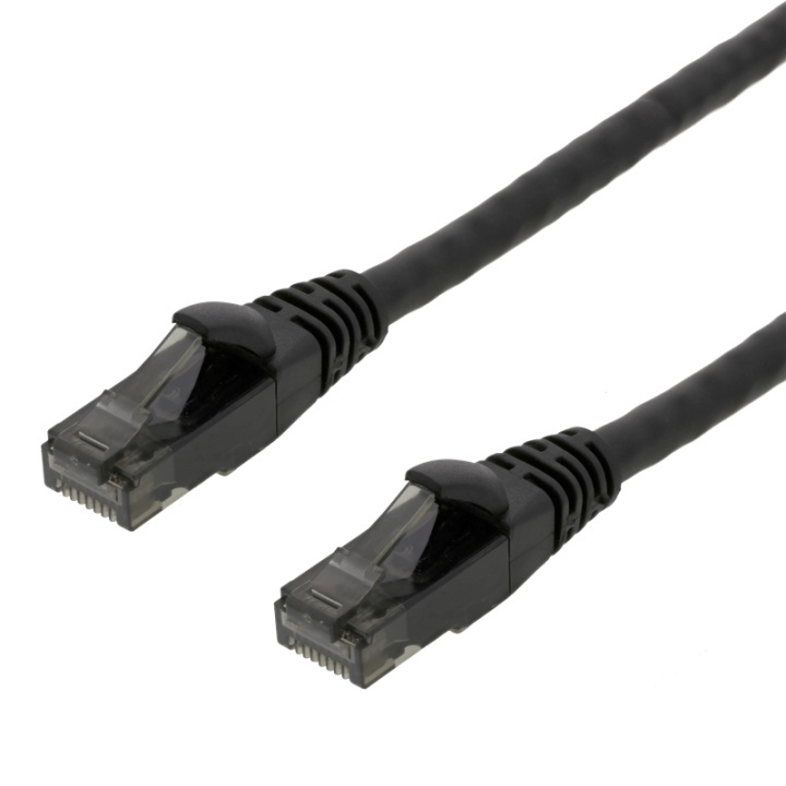 DELTACO High Flexible U/UTP Cat.6 patch cable, 24AWG, TPE, 5m, Black i gruppen COMPUTERTILBEHØR / Kabler og adaptere / Netværkskabler / Cat6 hos TP E-commerce Nordic AB (38-85820)